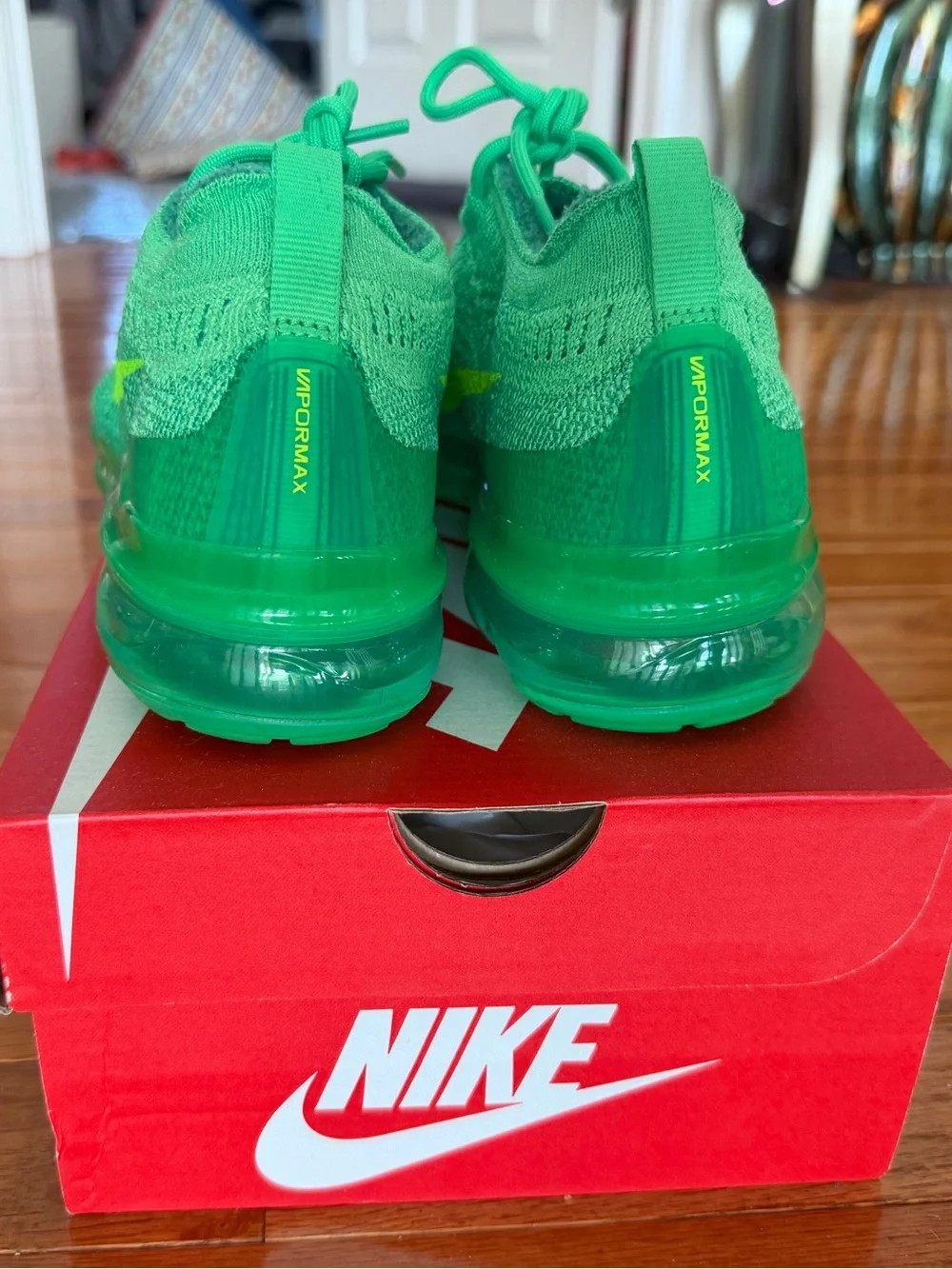 Nike Air Vapormax 2023 Flyknit W8 / M6.5 Green Shock sneakers - Picture 3 of 5